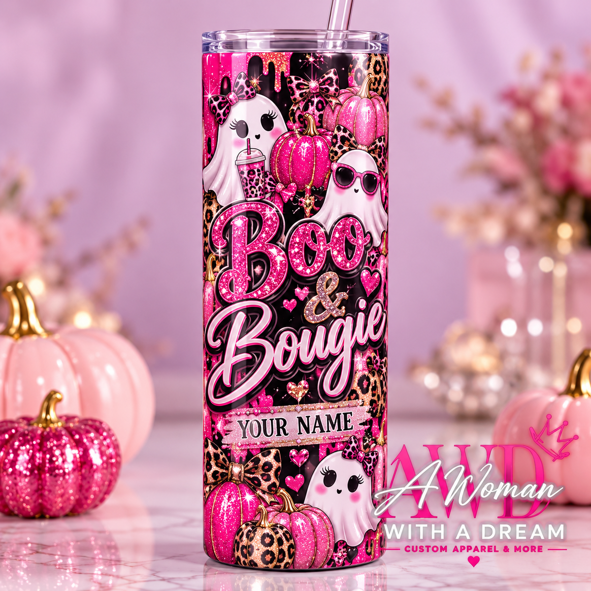 Boo & Bougie Personalized Halloween Tumbler