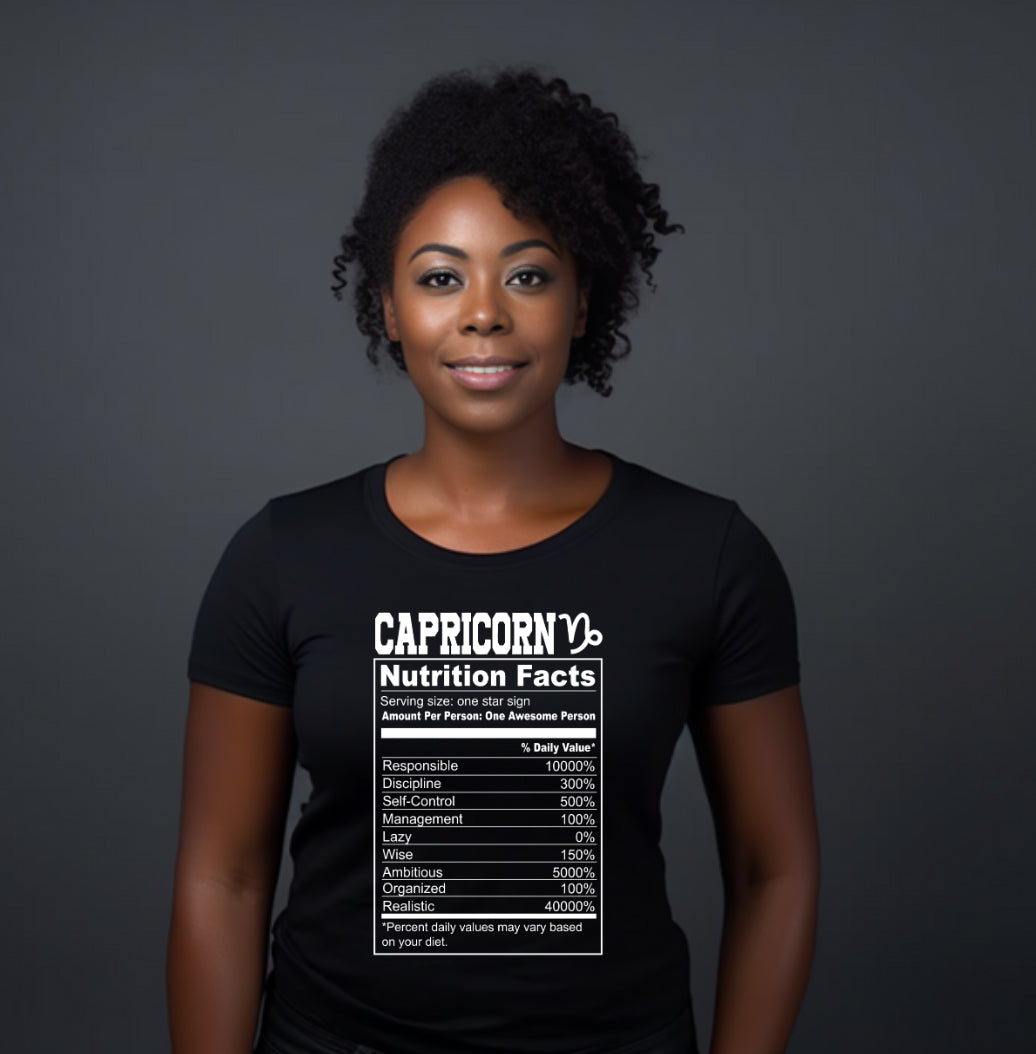 Zodiac Nutrition Facts Shirt