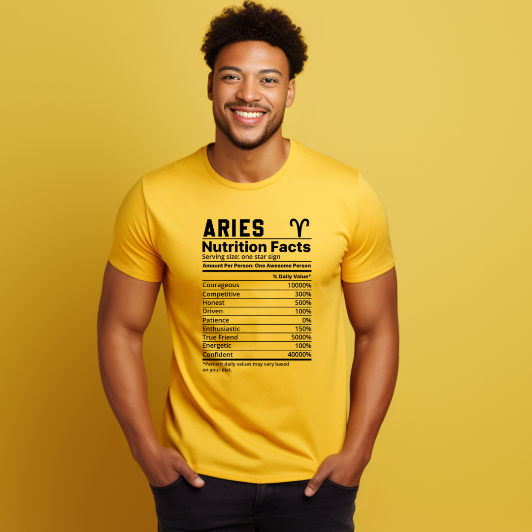Zodiac Nutrition Facts Shirt