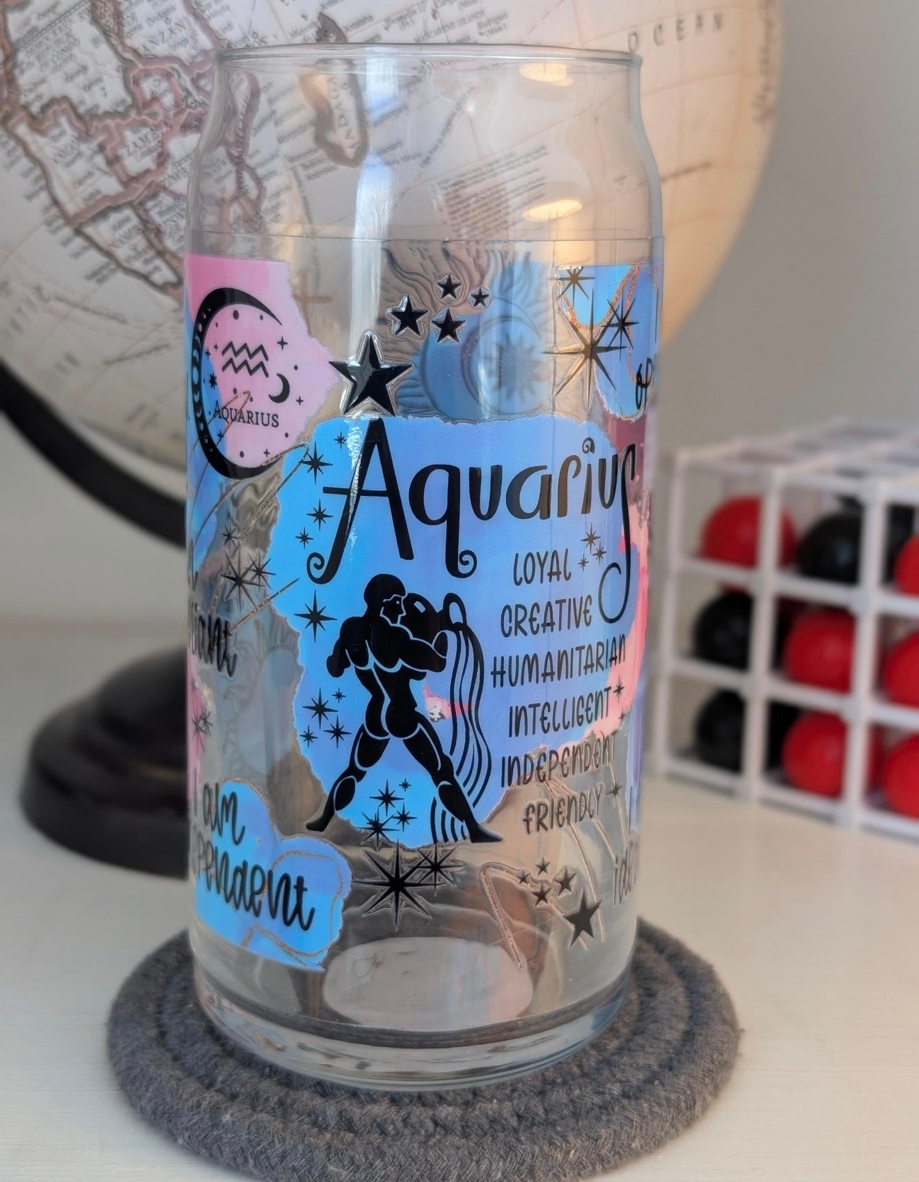 Zodiac Glass Cup