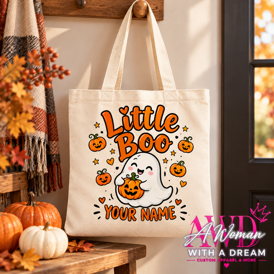 Little Boo Personalized Trick-or-Treat Tote