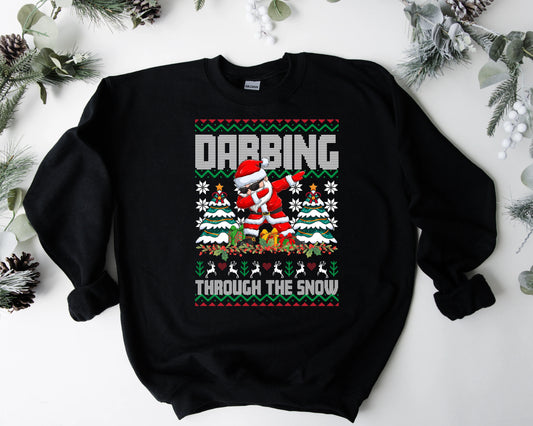 Dabbing Through The Snow (2Trees) / DTF Transfer 10” width