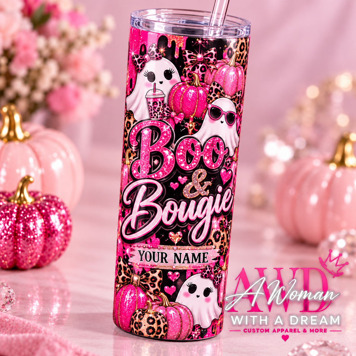 Boo & Bougie Personalized Halloween Tumbler
