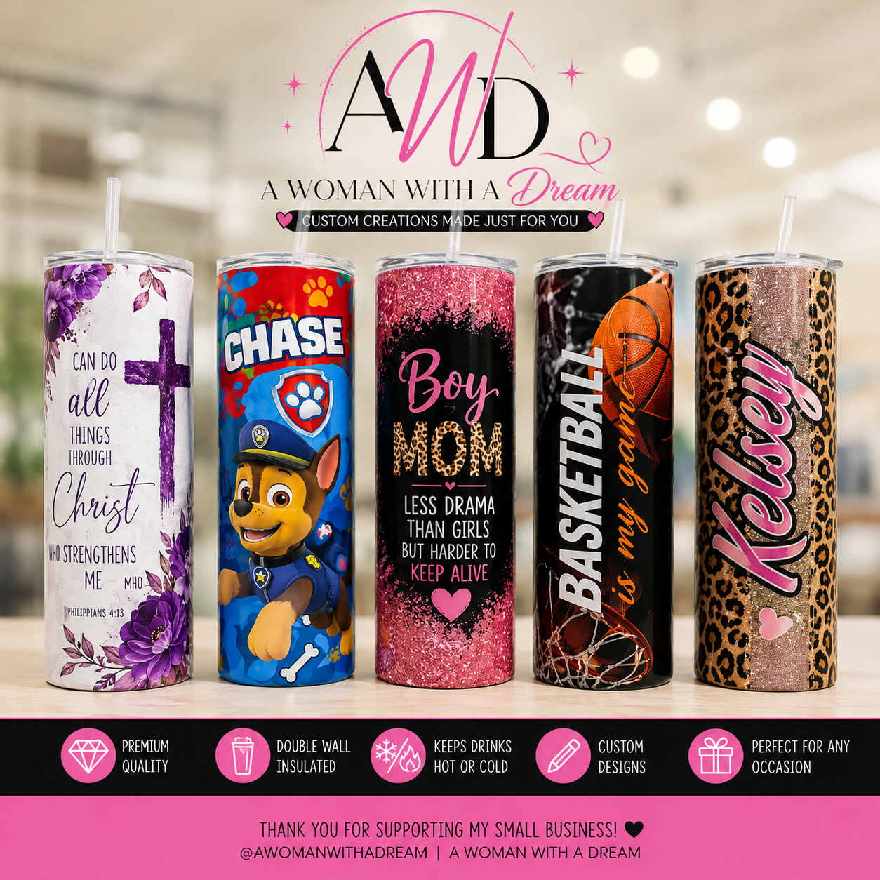 Custom Personalized Tumbler – Made Just for You,