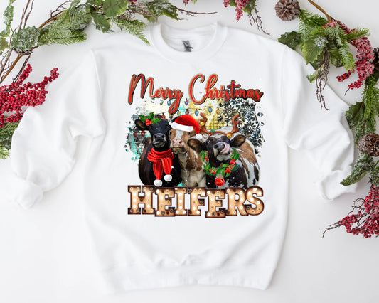 Merry Christmas Heifers/ DTF Transfer 10” width