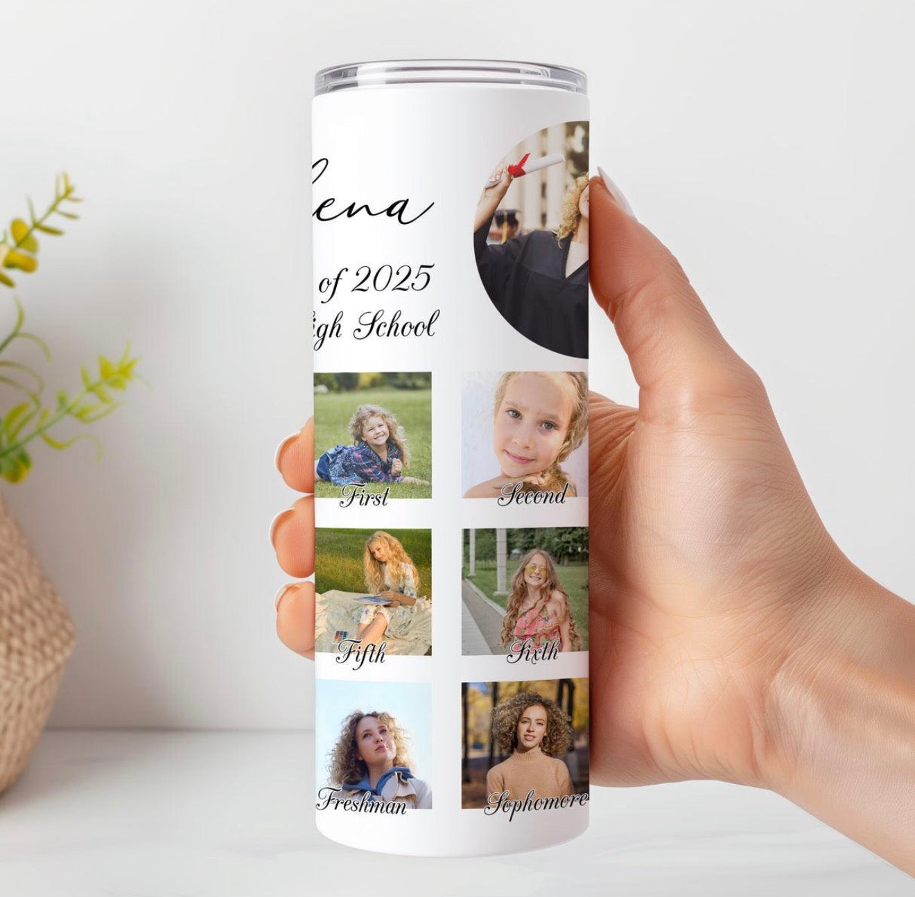 Class of 2026 Personalized Tumbler – Custom Photo & Name
