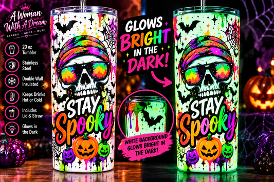 Stay Spooky | Glow-in-the-Dark Halloween Tumbler 🎃👻
