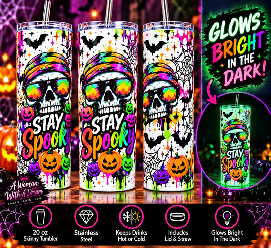 Stay Spooky | Glow-in-the-Dark Halloween Tumbler 🎃👻