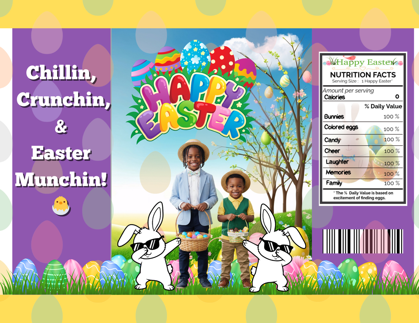 Editable Easter Treat Wrappers for Kids | Instant Download Party Favor Bundle