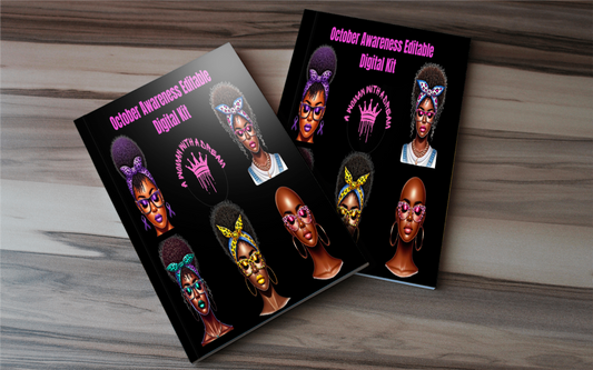 October Awareness Editable Digital Kit (34 designs Canva)